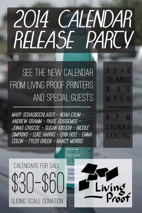 2014 Calendar Release Party - This FRIDAY! 